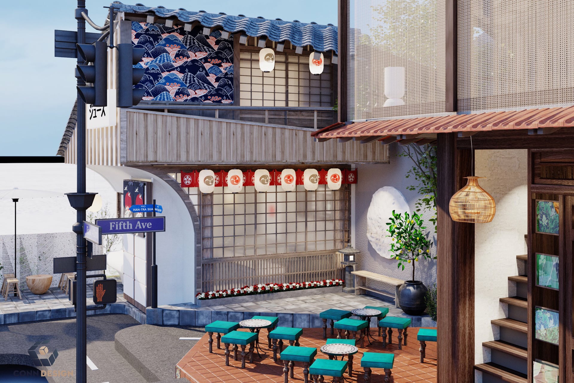 hình ảnh thiết kế quán cafe zenta house