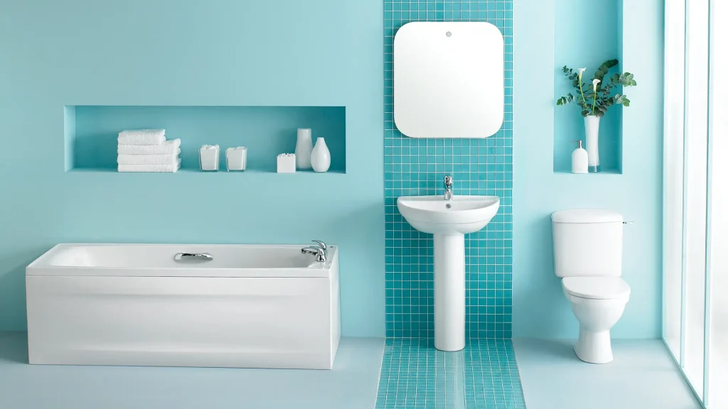 Màu sắc trong thiết kế nhà tắm nhà vệ sinh 