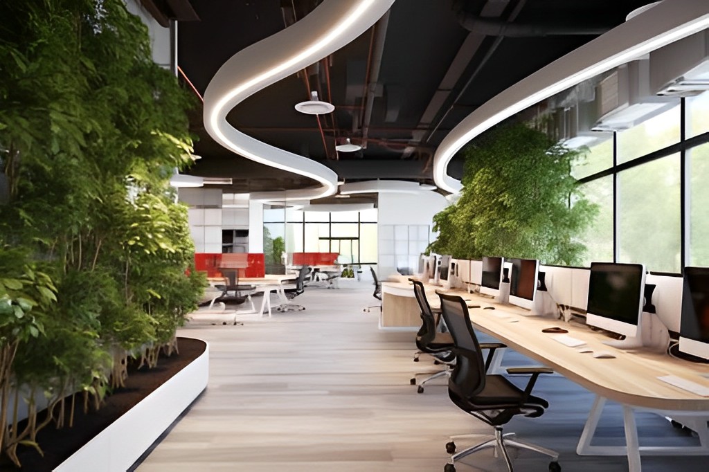 Công ty BCI có cách thiết kế tươi trẻ mang màu xanh dễ chịu của cây xanh, làm cho văn phòng thêm hiện đại và bừng sáng
