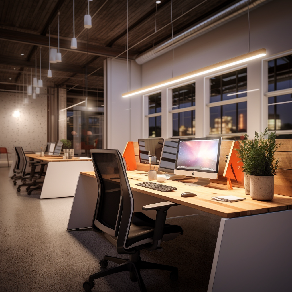Thiết kế văn phòng nhỏ với các gam màu sáng giúp kích thích hứng thú làm việc 