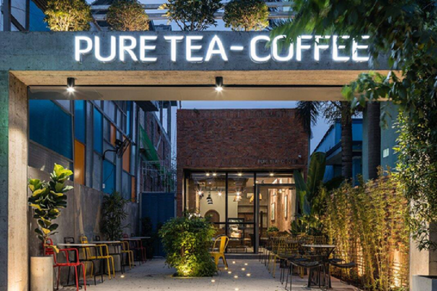 Tên quán bằng tiếng Anh có ý nghĩa chỉ sự nguyên chất đến từ trà và cafe 