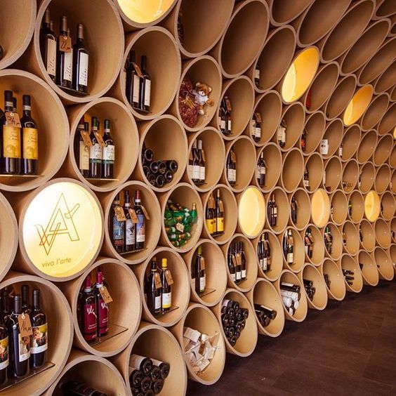 Showroom rượu được lấy ý tưởng thiết kế từ nhiều ống tre tròn độc đáo